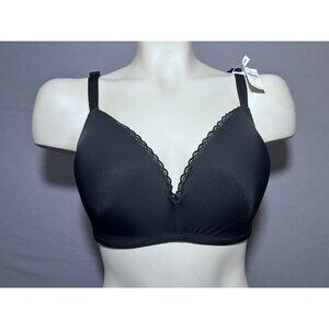Aerie Bra 36DD Black Wireless Full Coverage Adjustable Straps